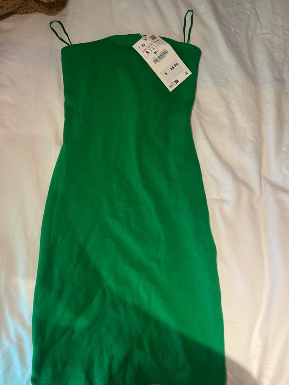 Zara Emerald Green Strapless Bodycon Dress
